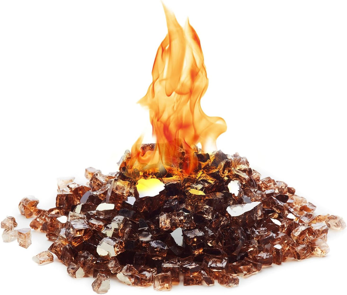 Copper Reflective Fire Glass 1/4" - 25 LBS
