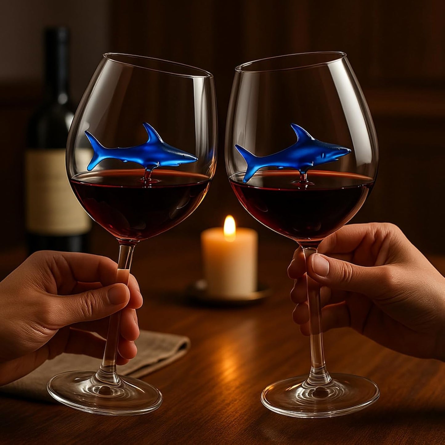 Shark-Inspired Wine Glasses Set of 2 – 13oz