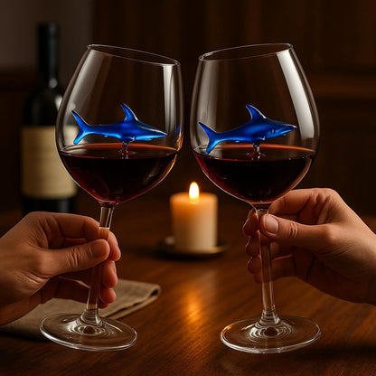 Shark-Inspired Wine Glasses Set of 2 – 13oz