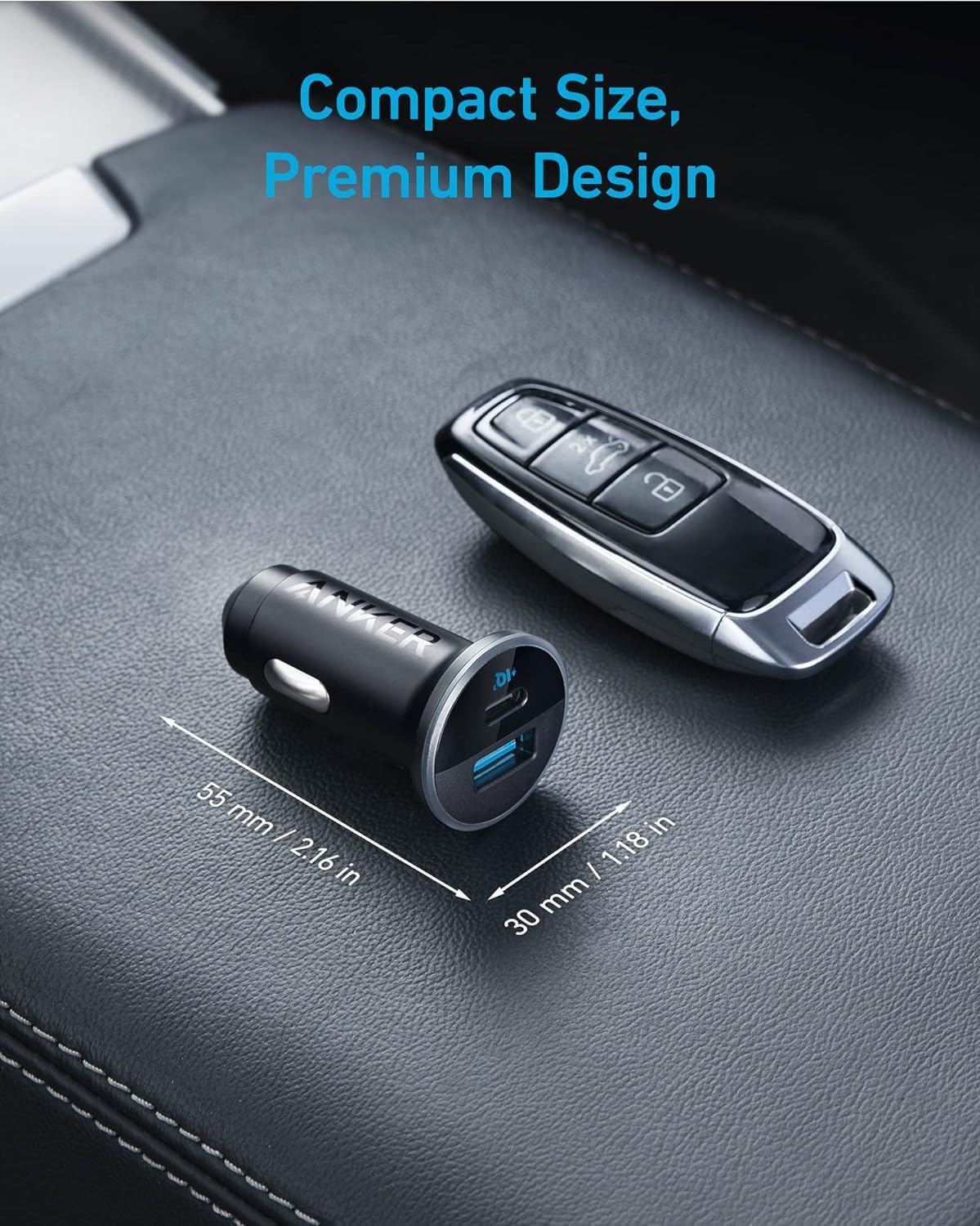 Anker 323 Car Charger (52.5 W) (30W)