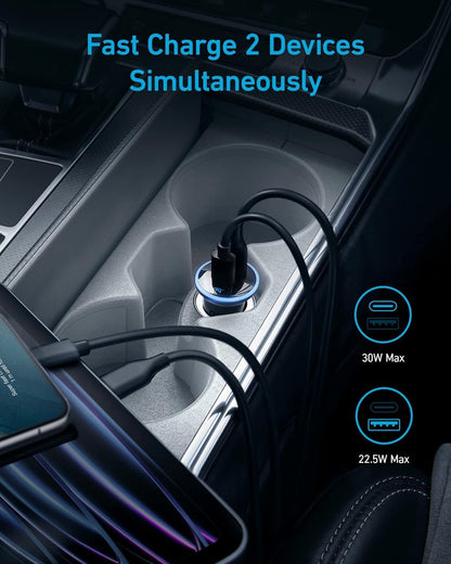 Anker 323 Car Charger (52.5 W) (30W)