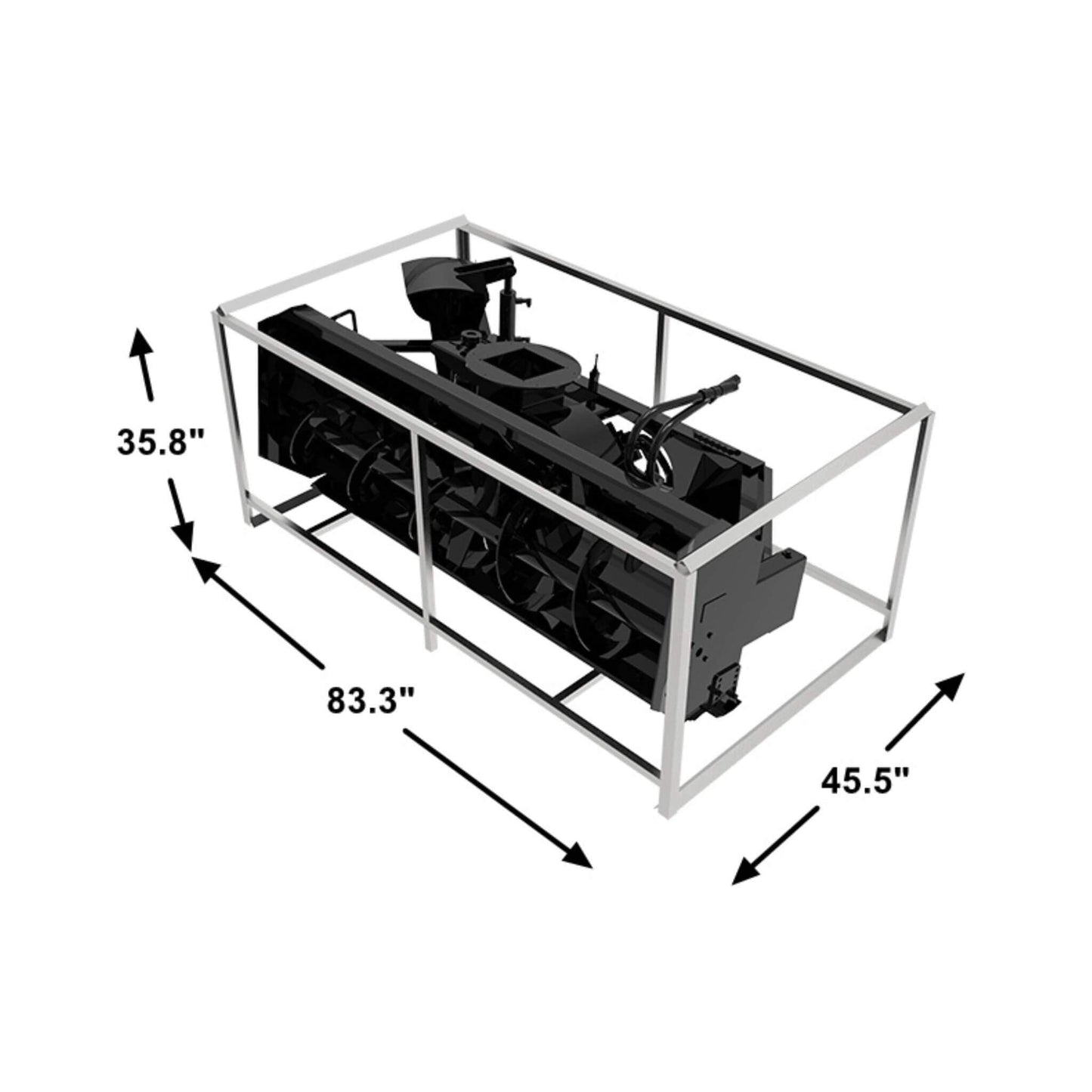 72-Inch Heavy-Duty Hydraulic Skid Steer Snow Blower Attachment