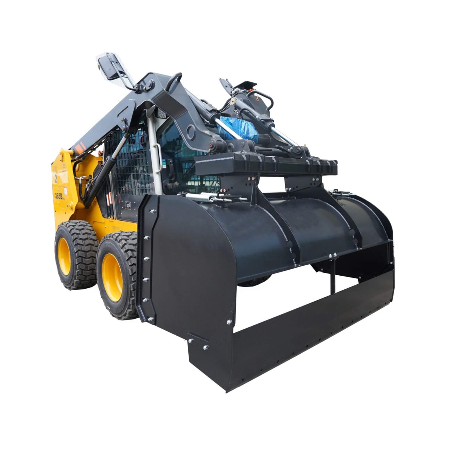 74-Inch Heavy-Duty Skid Steer Trip Edge Snow Pusher Attachment