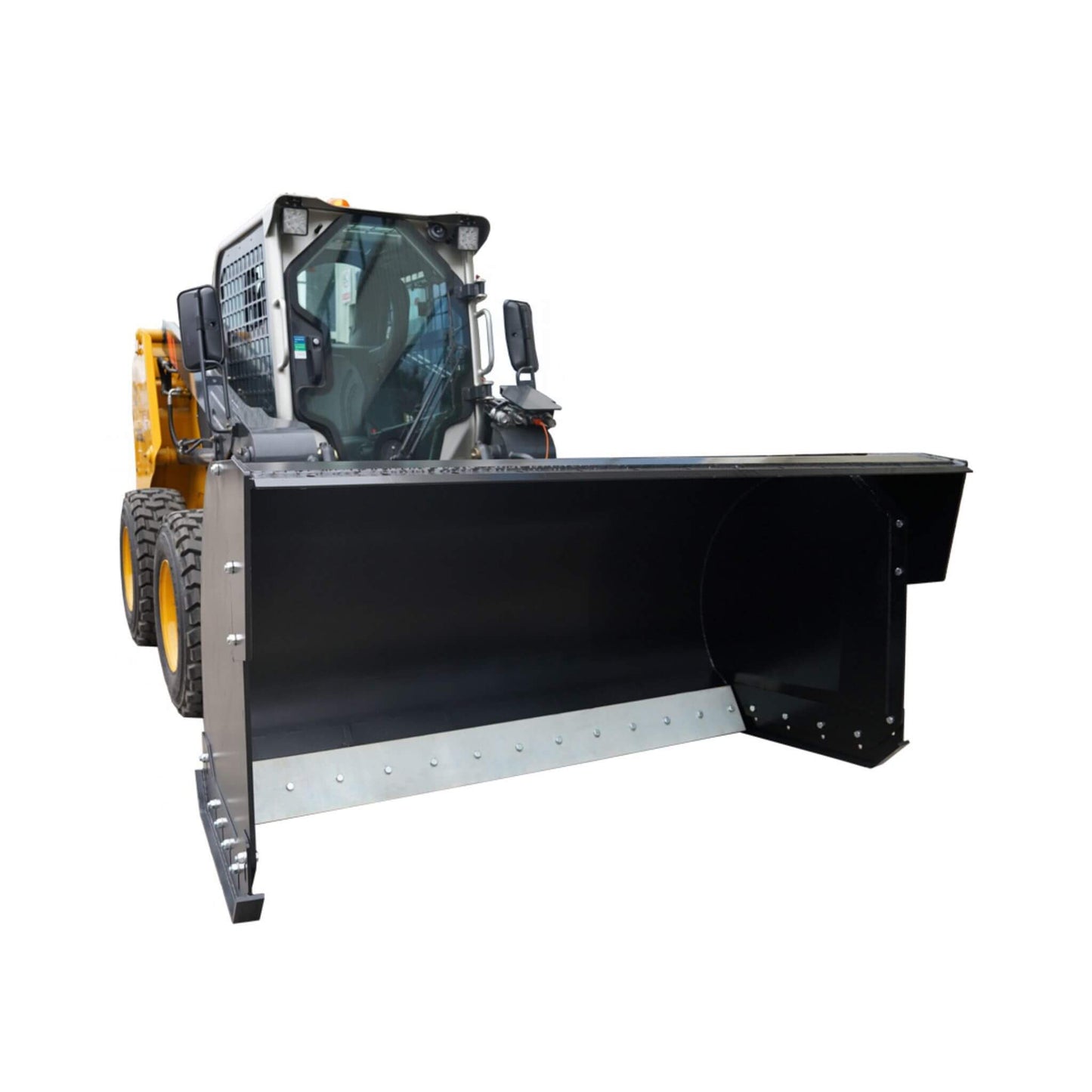 74-Inch Heavy-Duty Skid Steer Trip Edge Snow Pusher Attachment