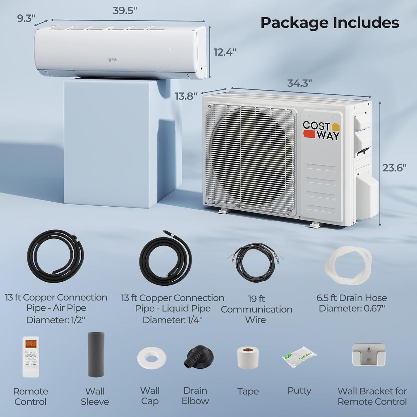 23000 BTU 208/230V Mini Split Air Conditioner and Heater Pump System