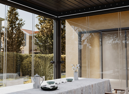 Sliding Glass Door with Round Handle for FlexPatio Pergola