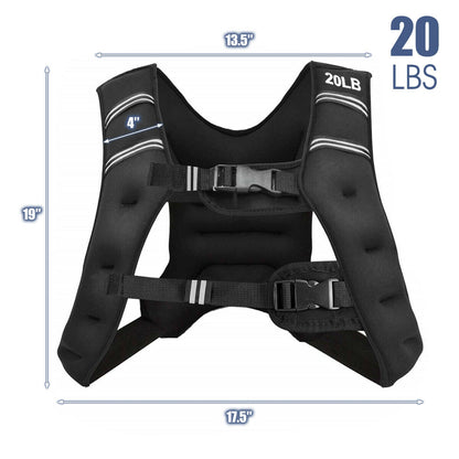 Workout Weighted Vest with Mesh Bag Adjustable Buckle