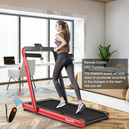 4.75HP 2 In 1 Folding Treadmill with Remote APP Control