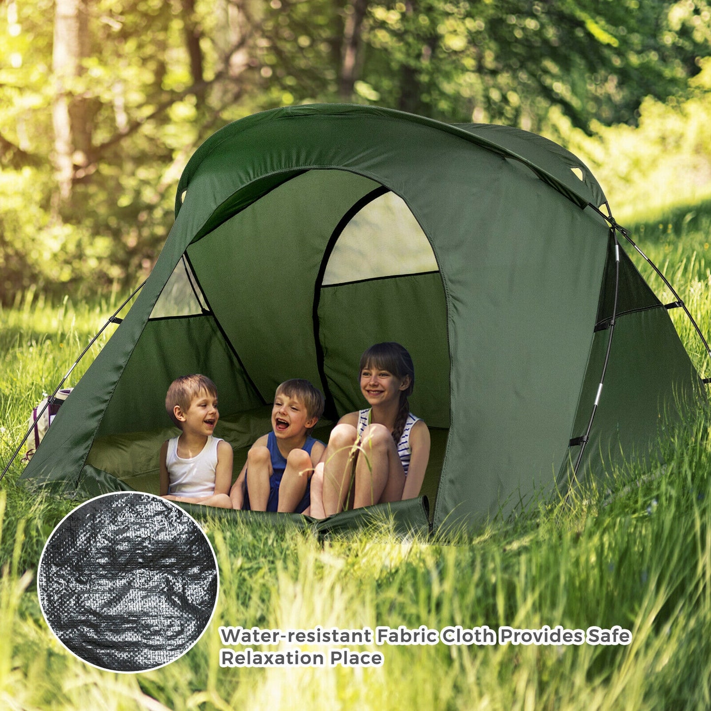 2-Person Outdoor Camping Tent with External Cover