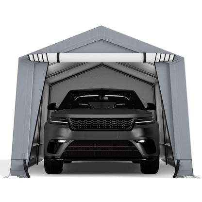 10 x 16/10 x 20 Feet Outdoor Heavy-Duty Carport with 2 Doors-10 x 16 ft