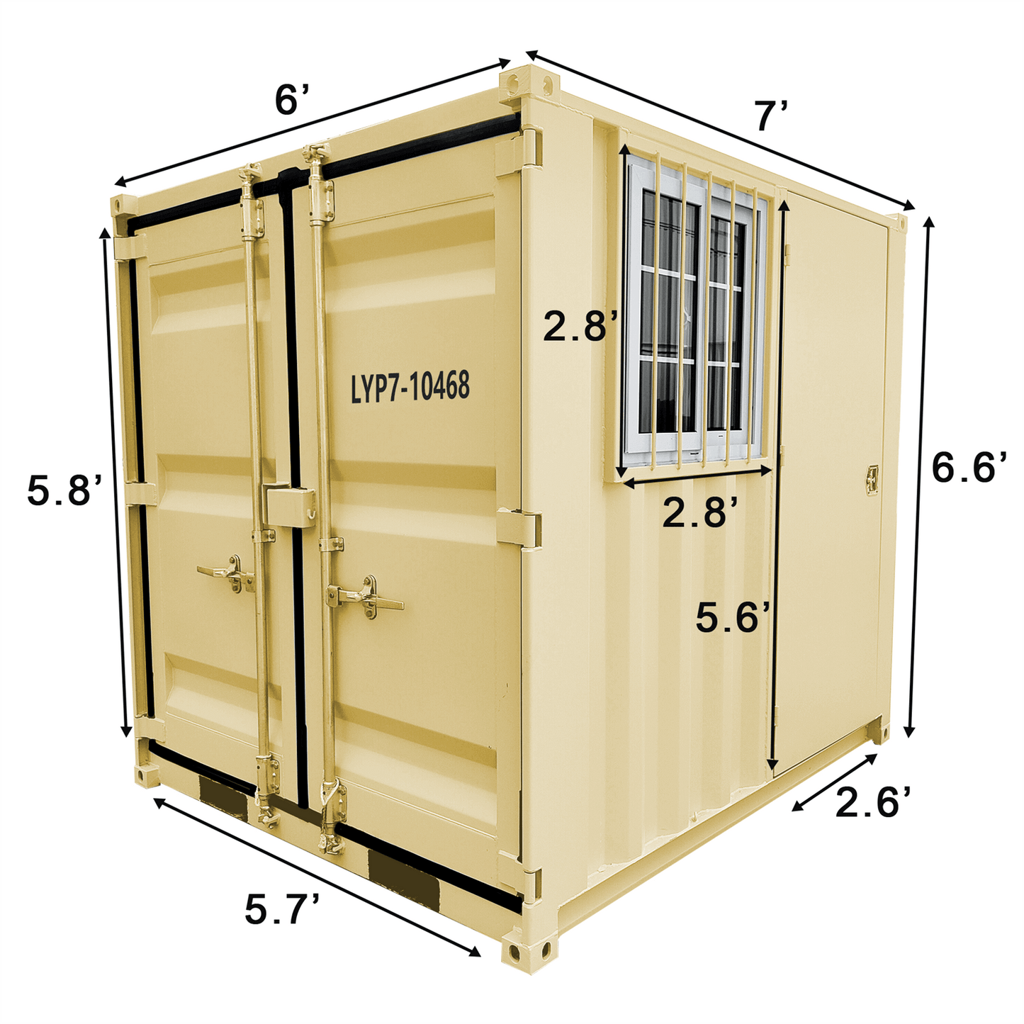 7FT Small Cubic Shipping Container