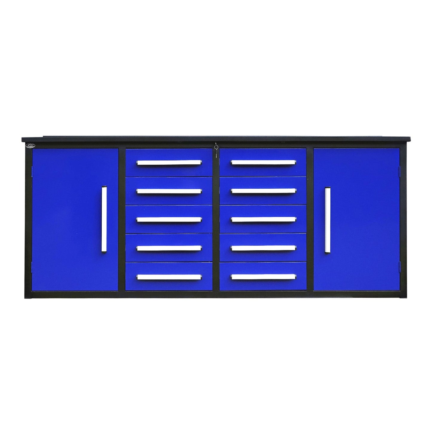 7ft Heavy Duty Workbench with 10 Drawers & 2 Cabinets