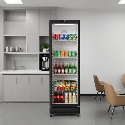 8.5 Cu.Ft Commercial Single Glass Door Beverage Merchandiser Refrigerator