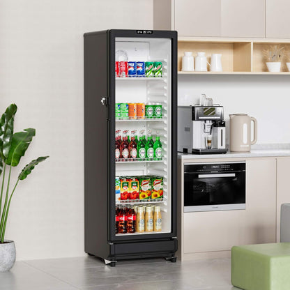 8.5 Cu.Ft Commercial Single Glass Door Beverage Merchandiser Refrigerator