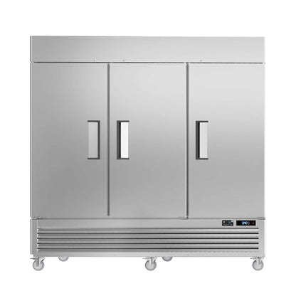 82-Inch Commercial 72 Cu.Ft 3-Door WiFi Refrigerator with Smart App Control