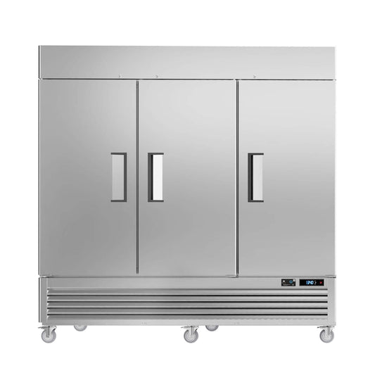 82-Inch Commercial 72 Cu.Ft 3-Door WiFi Refrigerator with Smart App Control
