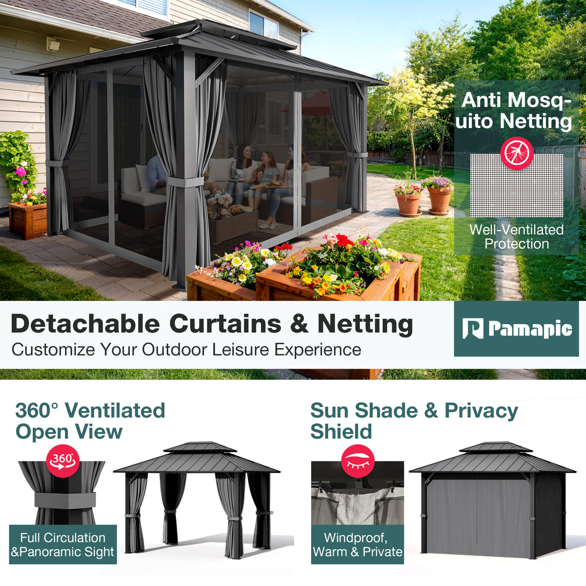 Aera Permanent 10FT x 12FT Hardtop Gazebo