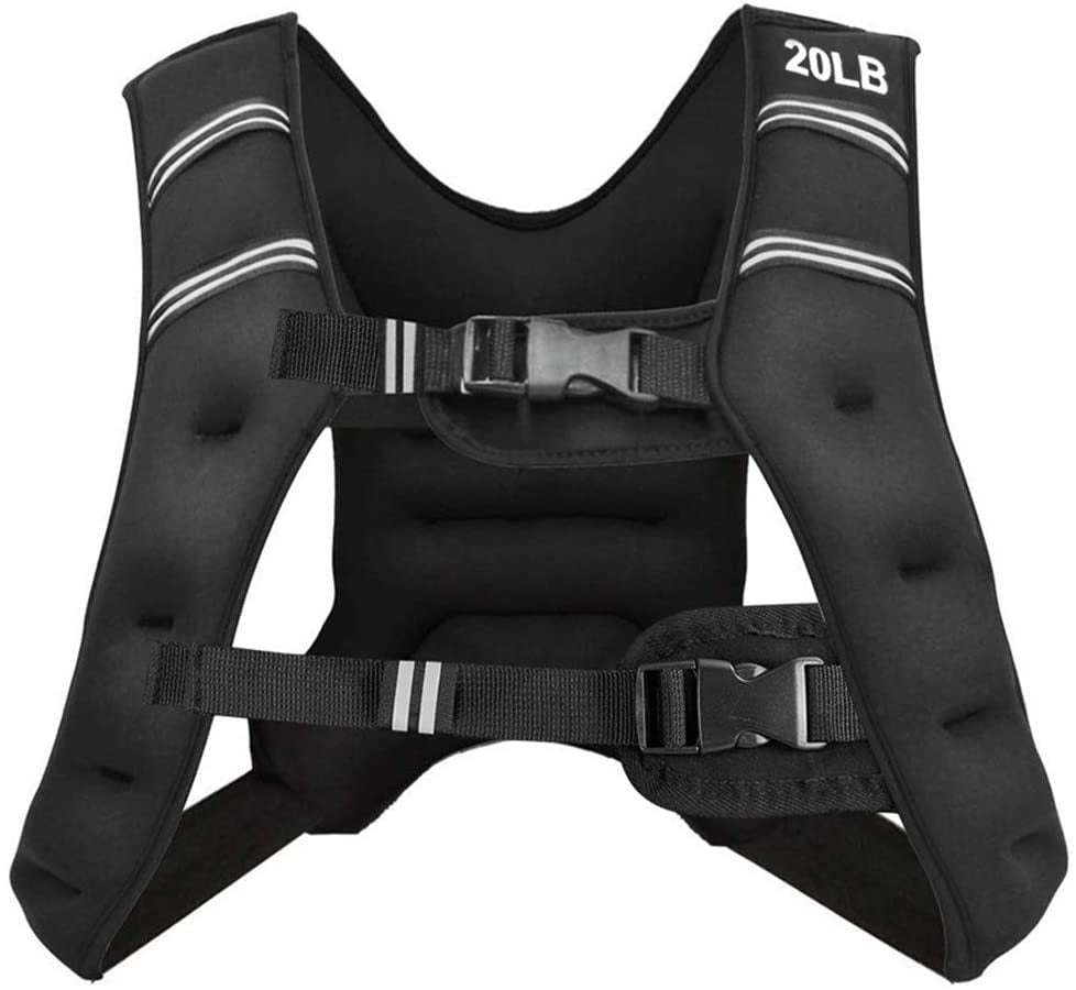 Workout Weighted Vest with Mesh Bag Adjustable Buckle