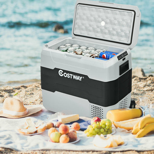 53 QT Portable Dual-Zone Car Refrigerator