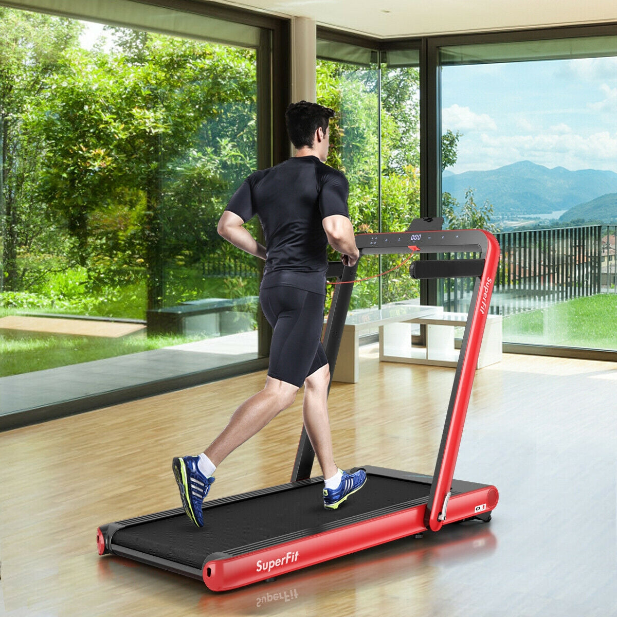 4.75HP 2 In 1 Folding Treadmill with Remote APP Control