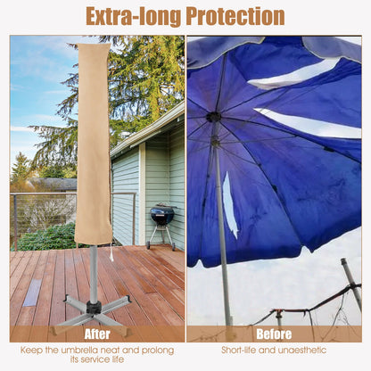 11 Feet Water-Proof Outdoor Parasol Cover Umbrella Cover with Fiberglass Rod
