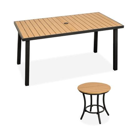 Grain Outdoor Dining Set, 8-Piece, Walnut