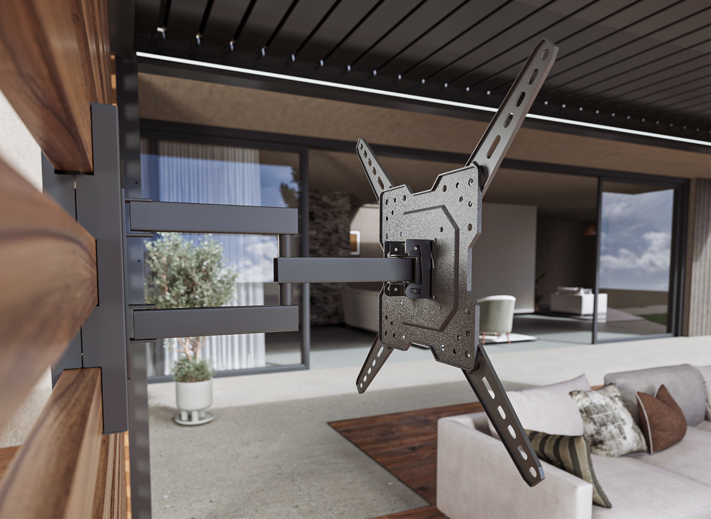TV Mount for Slat Wall for FlexPatio Pergola