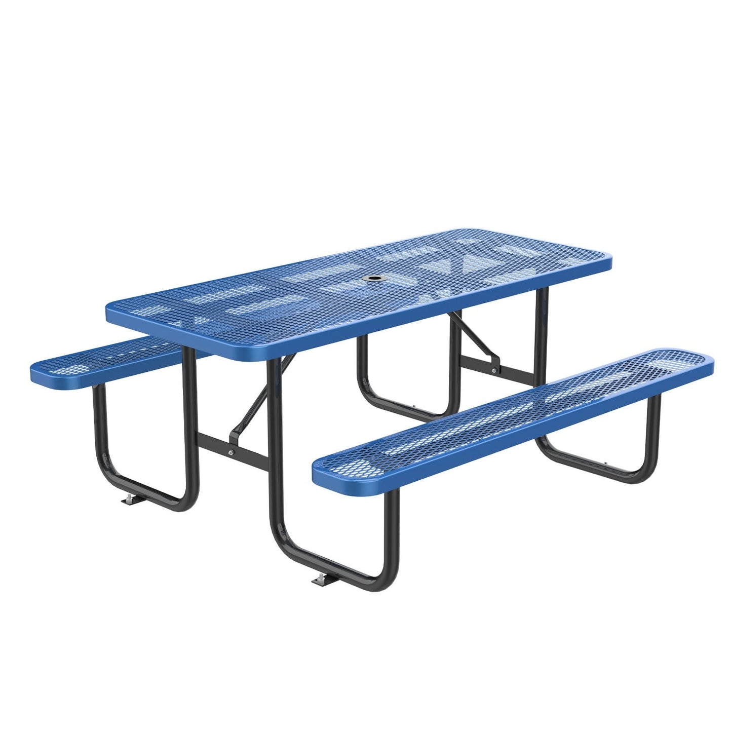 8ft Rectangle Picnic Table with Umbrella Hole