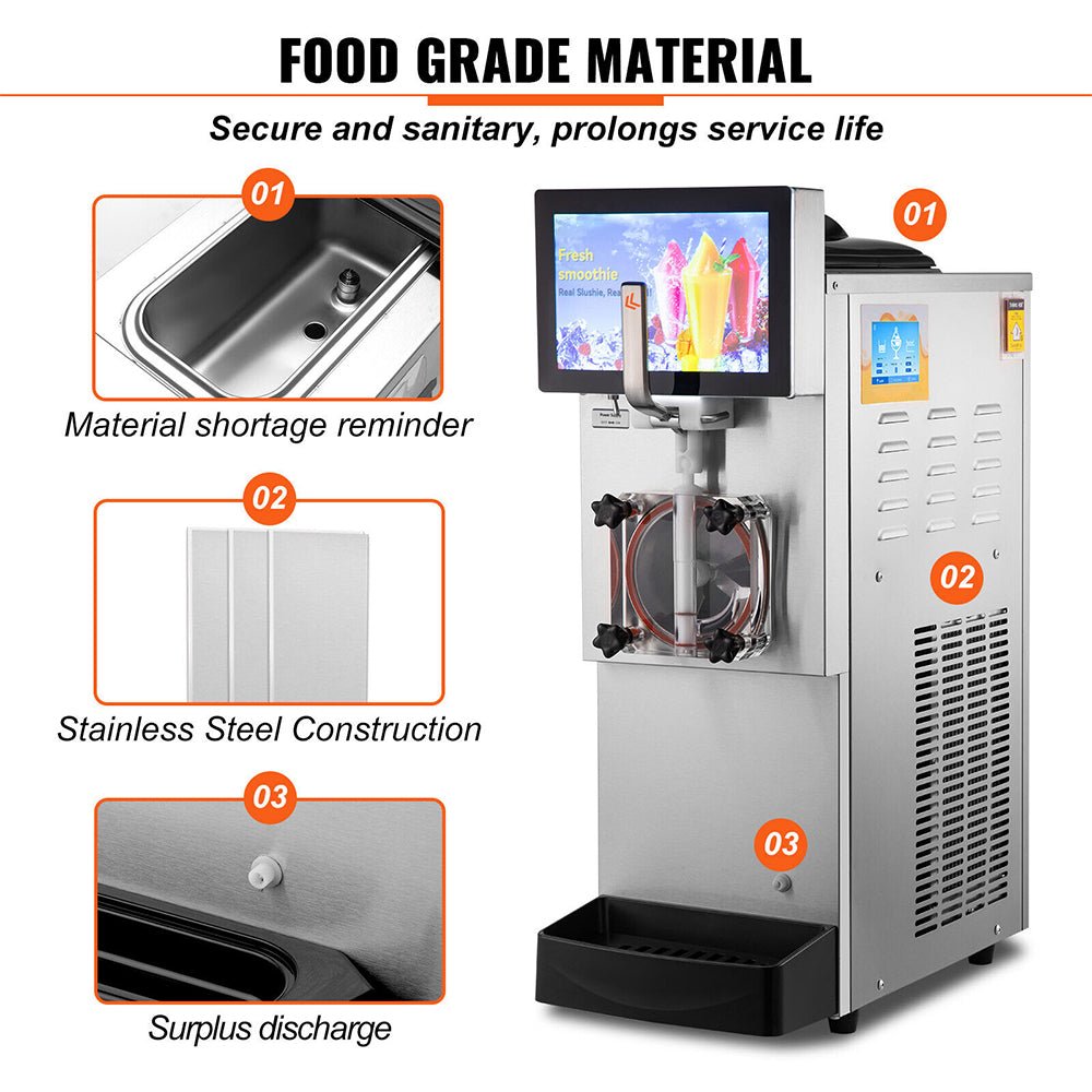 8L Commercial Single Frozen Margarita Ice Slushy Drink Maker Machine 1050W