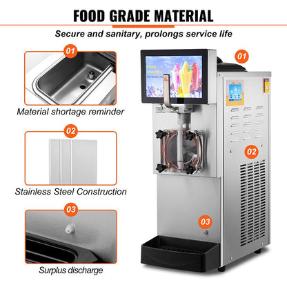 8L Commercial Single Frozen Margarita Ice Slushy Drink Maker Machine 1050W