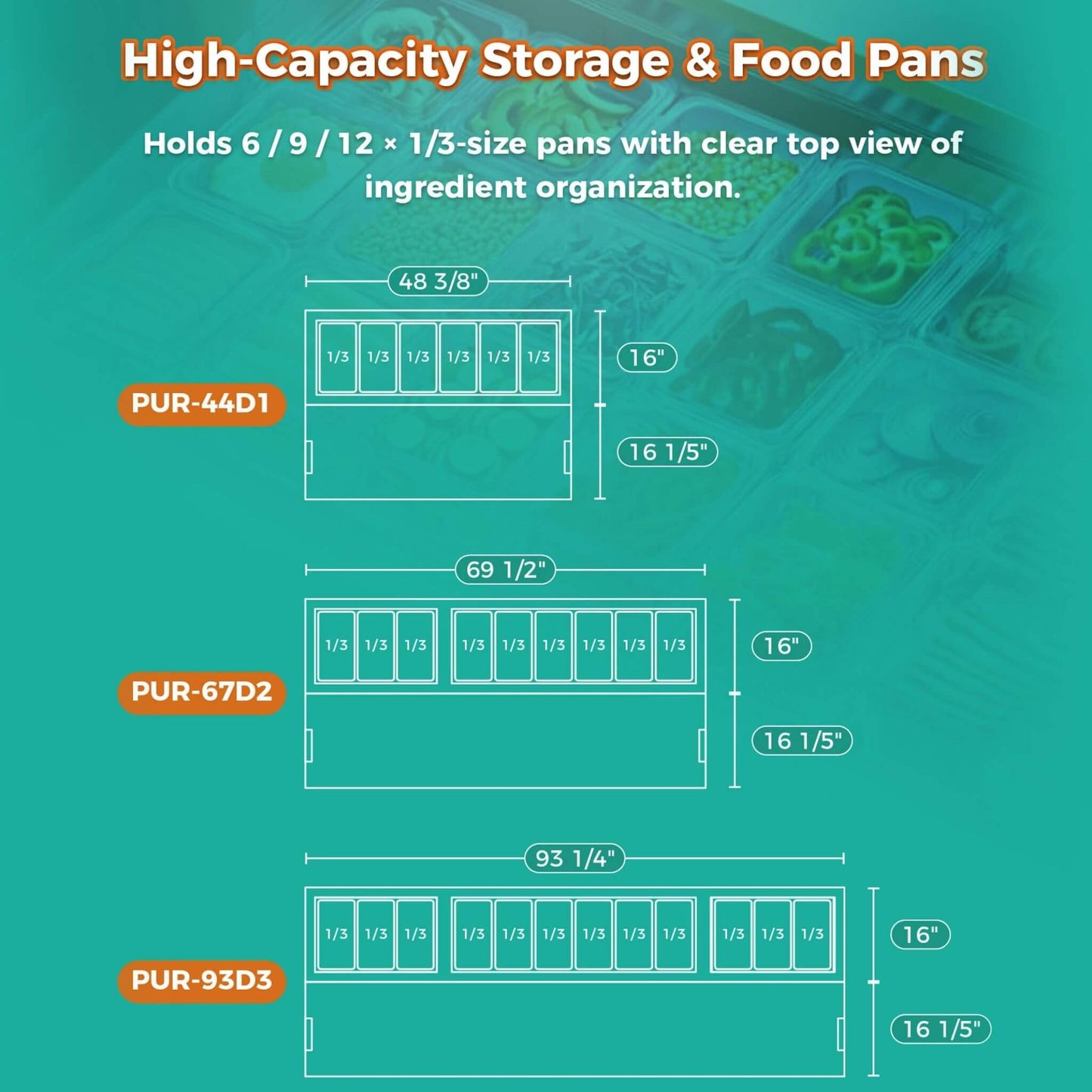 Heavy-Duty 93" Commercial Stainless Steel Pizza Prep Table With Refrigeration