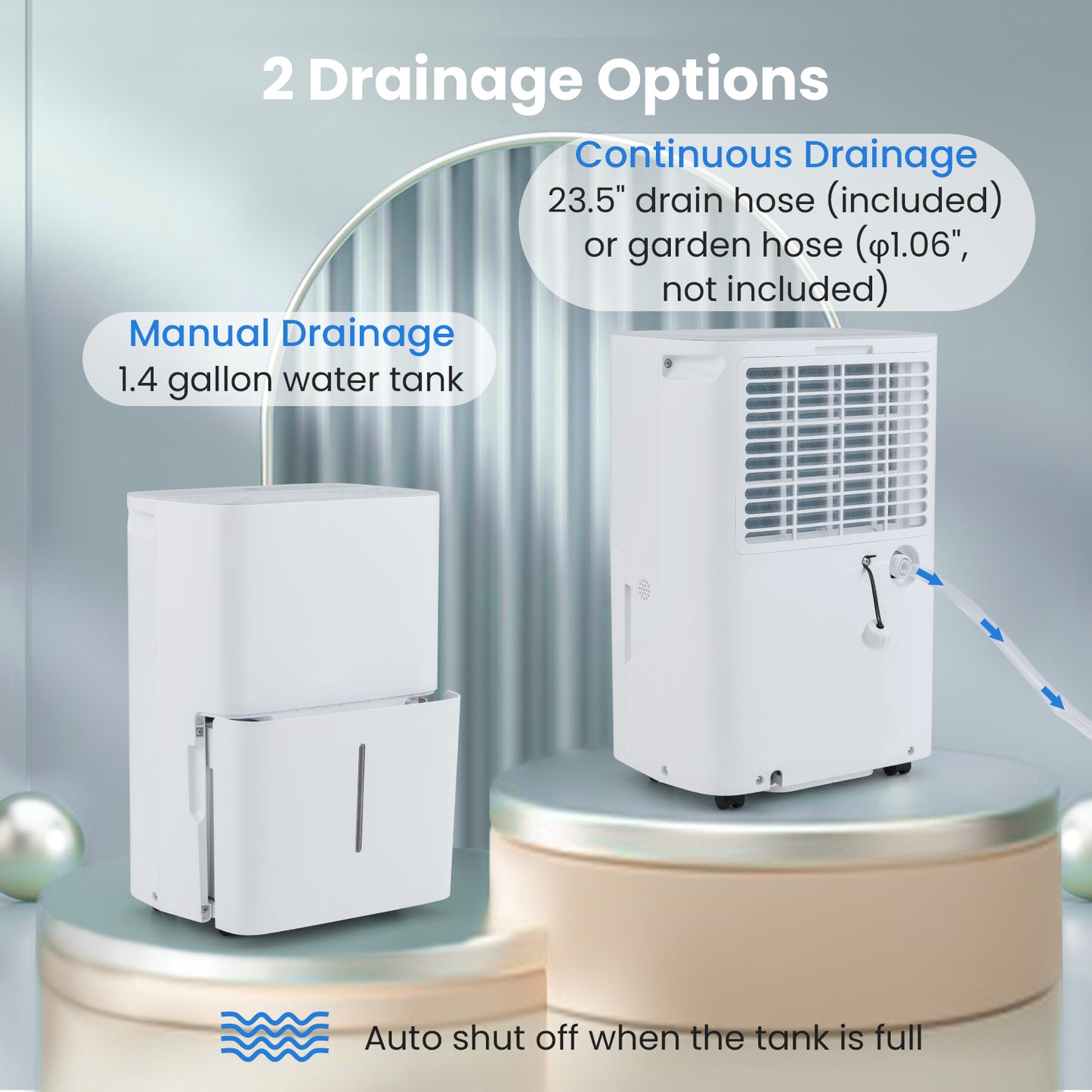 94.5 Pints Dehumidifier with 24H Timer and LED Display-White