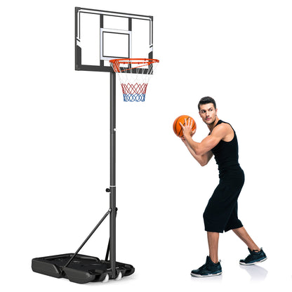 3.3-10 Feet Portable Basketball Hoop Adjustable with Base and Wheels