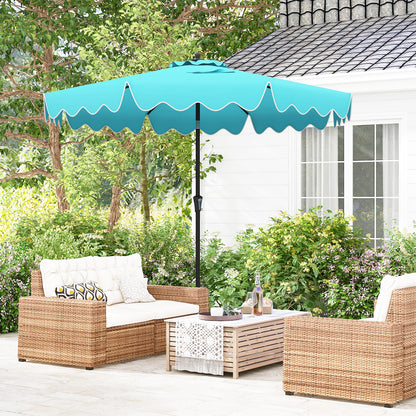 9 Feet Patio Umbrella with Crank Handle and Push Button Tilt