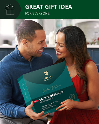 Utensil Drawer Organizer, Gray (5 Slots)