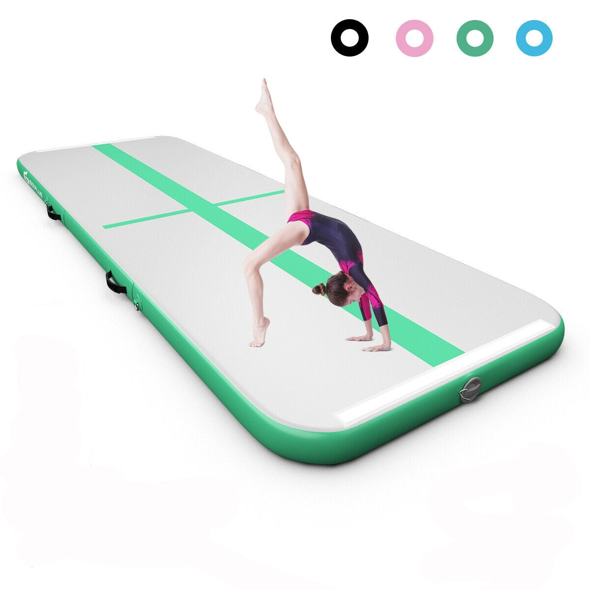 10 Feet Inflatable Gymnastic Tumbling Mat with Electric Pump