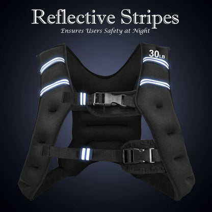Workout Weighted Vest with Mesh Bag Adjustable Buckle