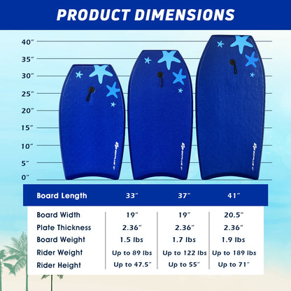 Lightweight Super Portable Surfing Bodyboard-Large