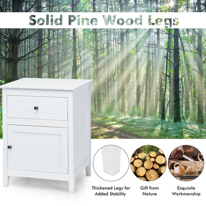 2-Tier Accent Table with Spacious Tabletop