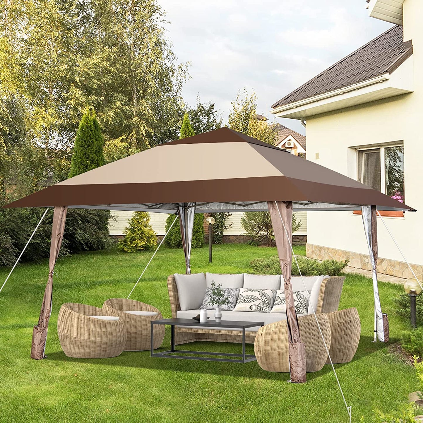 13' x 13' FT Pop-Up Patio Gazebo with Wheels