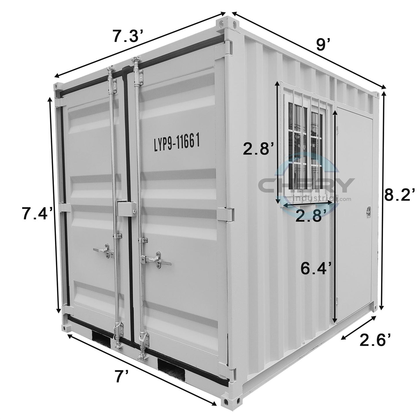 9FT Small Cubic Shipping Container