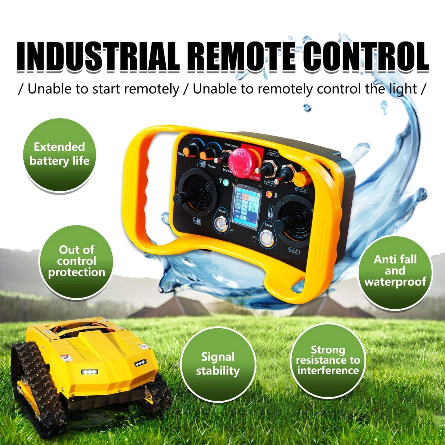 9HP 21-Inch Industrial Remote-Controlled Lawn Mower