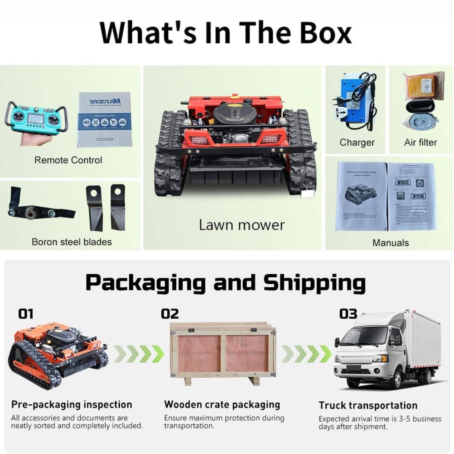 Heavy-Duty 9HP 225CC Remote-Controlled All-Terrain Gas-Powered Lawn Mower with 21-Inch Cutting Width