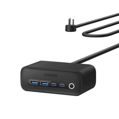 Anker 525 Charging Station - 2x USB-A 2x USB-C and 3x AC Outlets