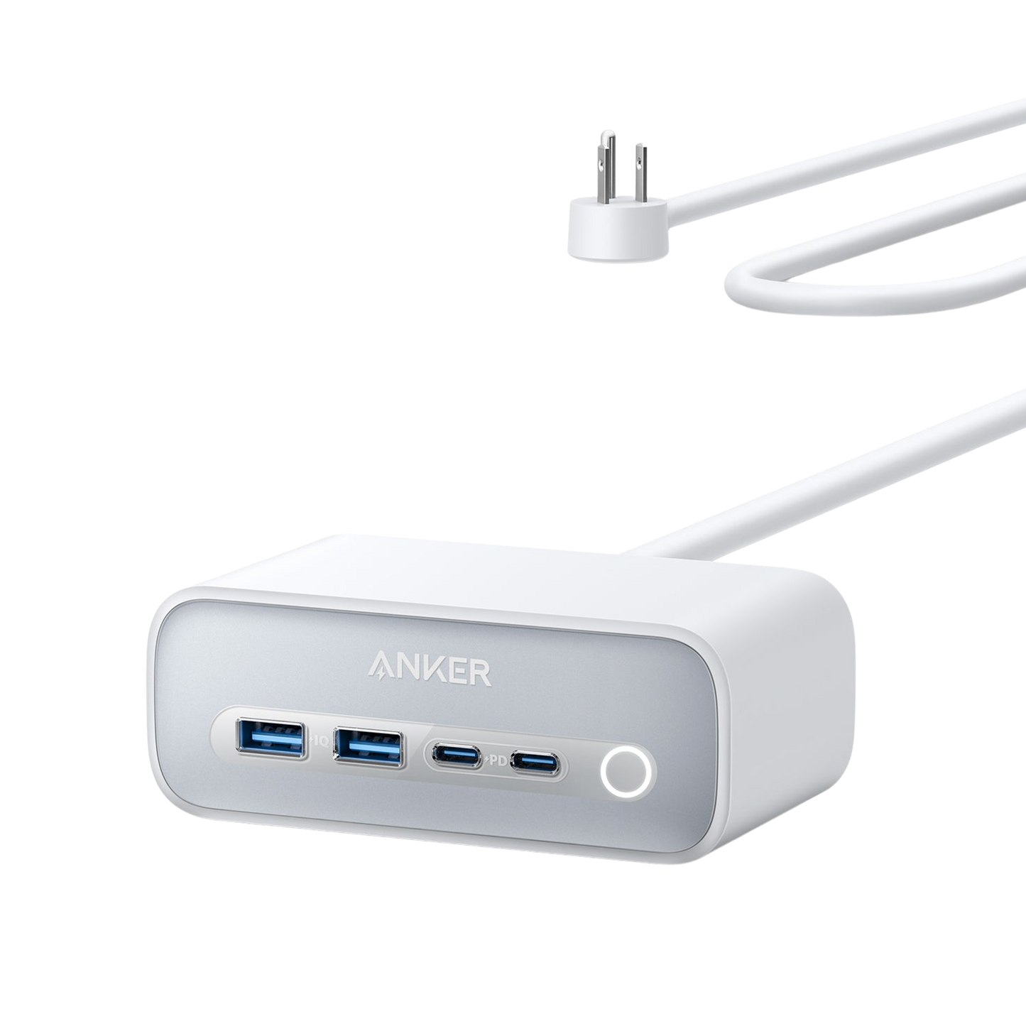 Anker 525 Charging Station - 2x USB-A 2x USB-C and 3x AC Outlets
