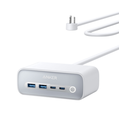 Anker 525 Charging Station - 2x USB-A 2x USB-C and 3x AC Outlets
