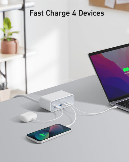 Anker 525 Charging Station - 2x USB-A 2x USB-C and 3x AC Outlets
