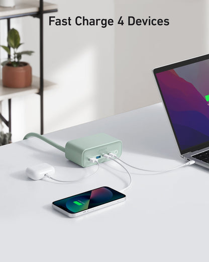 Anker 525 Charging Station - 2x USB-A 2x USB-C and 3x AC Outlets