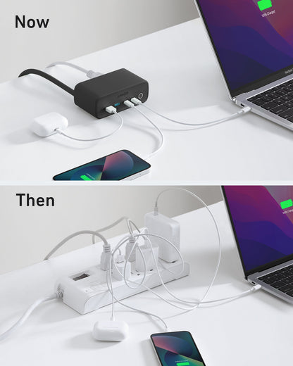 Anker 525 Charging Station - 2x USB-A 2x USB-C and 3x AC Outlets