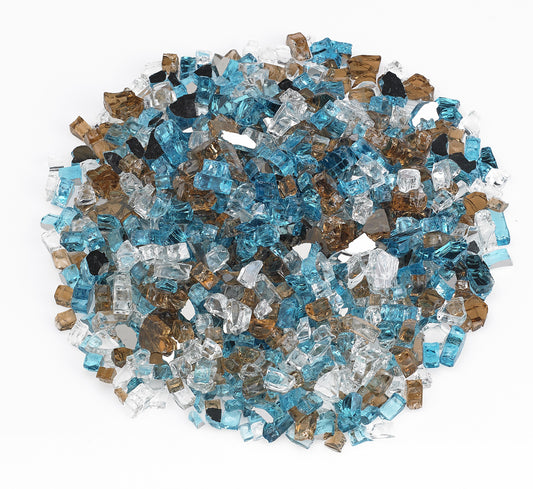 1/2" Pre-Mixed Fire Glass - 10lbs
